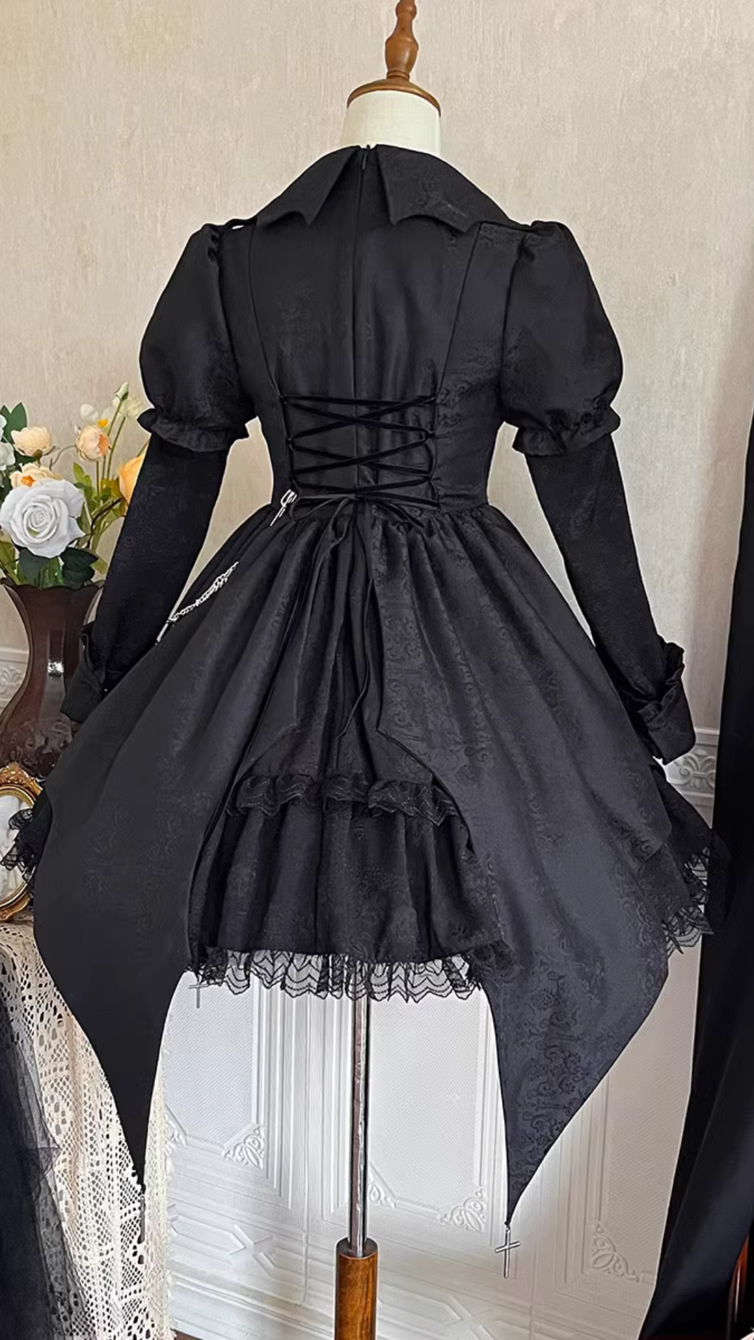 Black Rose Princess コウモリスカート長袖ワンピース