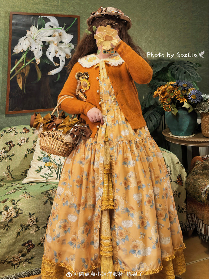 【予約販売】Gardening Sunflower カーディガン