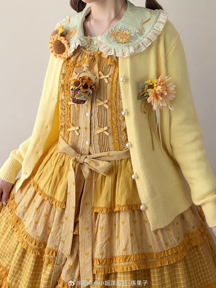 【予約販売】Gardening Sunflower カーディガン