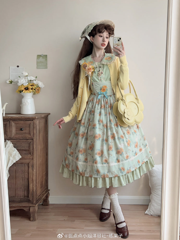 【予約販売】Gardening Sunflower コルセットジャンパースカート