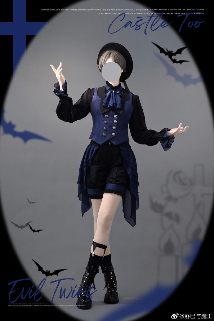 【予約販売】Evil Twins 皇子系 ブラウス・ベスト・マント・パンツ【4点購入で10%オフ】