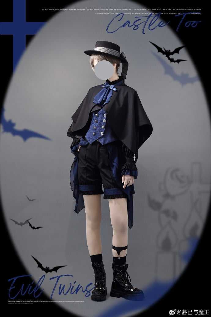 【予約販売】Evil Twins 皇子系 ブラウス・ベスト・マント・パンツ【4点購入で10%オフ】