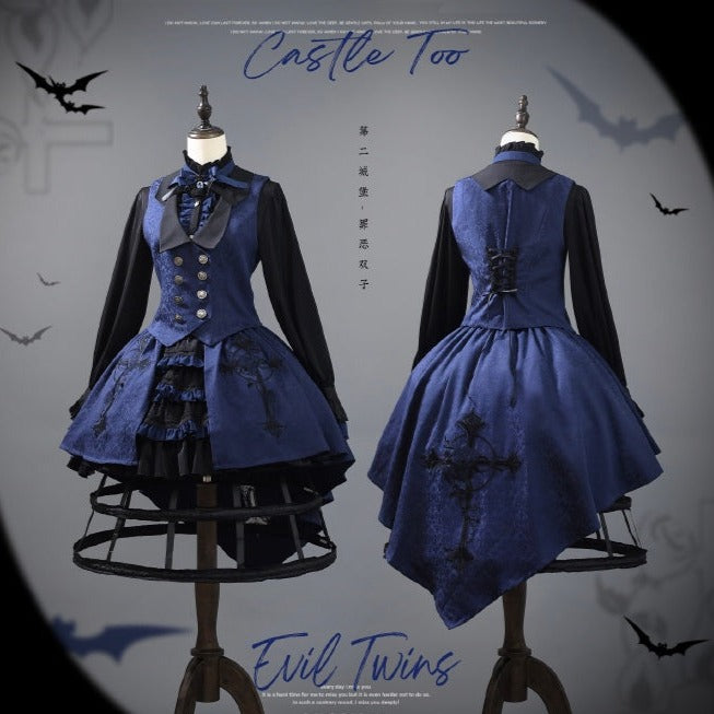 【予約販売】Evil Twins ゴスロリ ブラウス・ベスト・マント・スカート【4点で10%オフ】