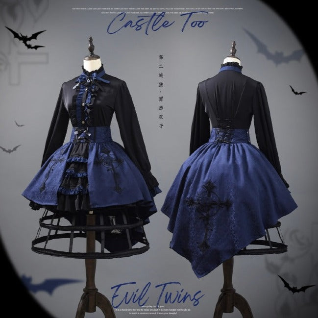 【予約販売】Evil Twins ゴスロリ ブラウス・ベスト・マント・スカート【4点で10%オフ】