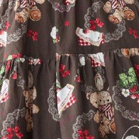 Camellia Berry Short Sleeve Dress Tiered Type Long Length