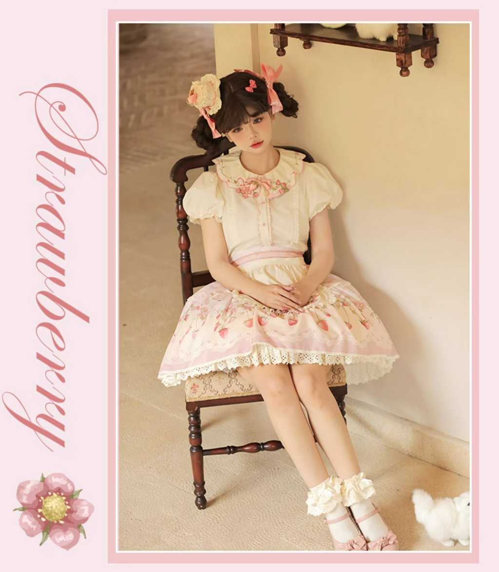 Strawberry Chiffon スカート【ハートタイプ＆プリントタイプ】