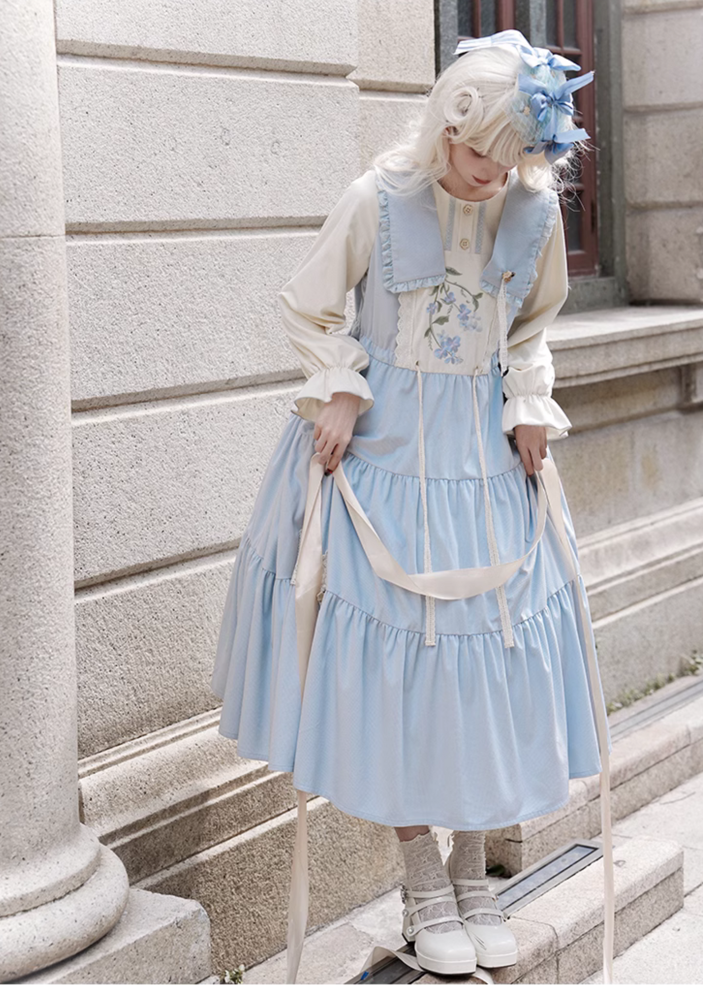 Myosotis Forget-me-not Layered Dress