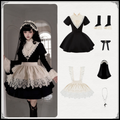Snake and rose embroidered sister-style dress set, short length