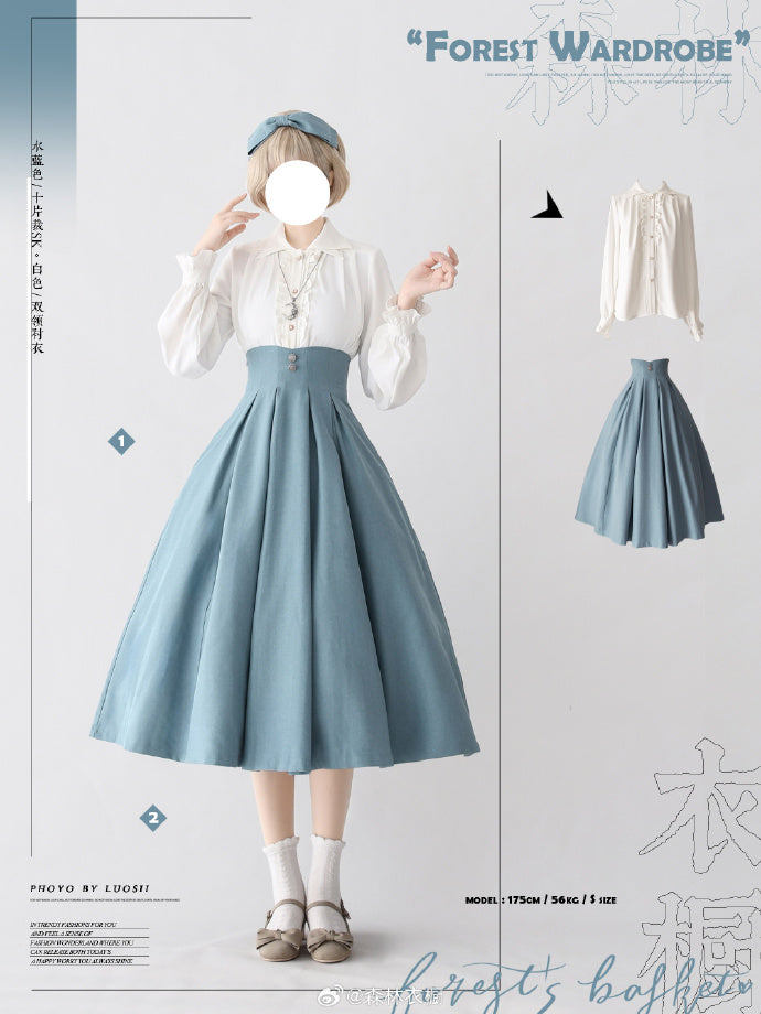 Forest Basket 4.0 10枚はぎスカート リボンのヘアアクセ付