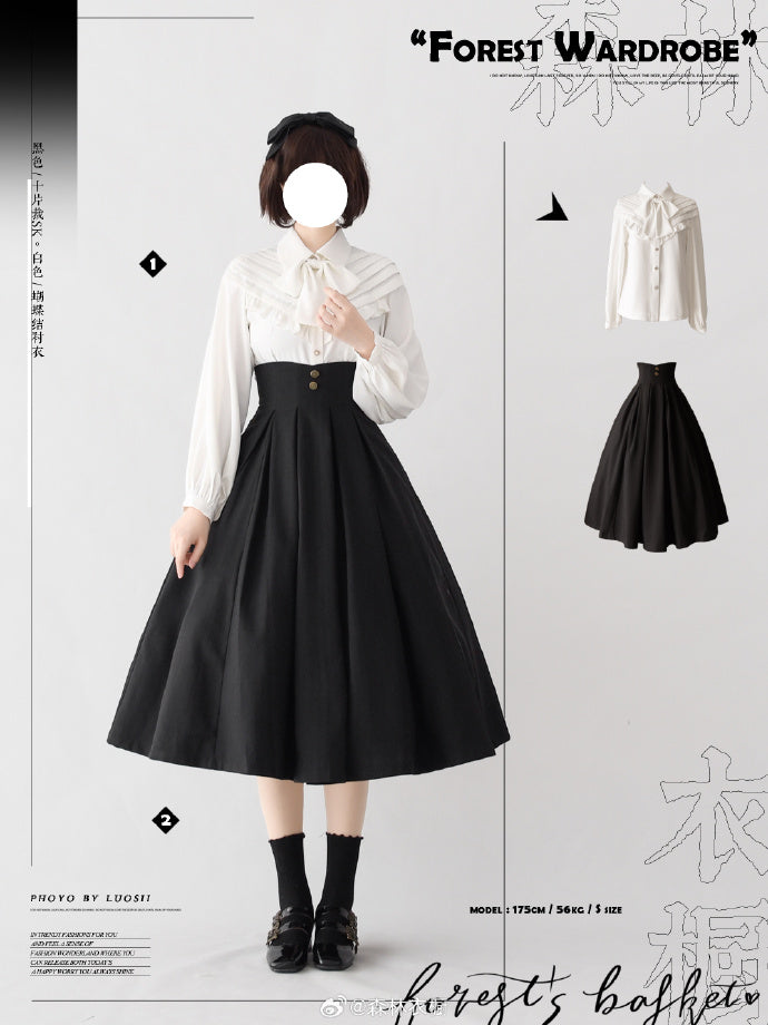 Forest Basket 4.0 10枚はぎスカート リボンのヘアアクセ付
