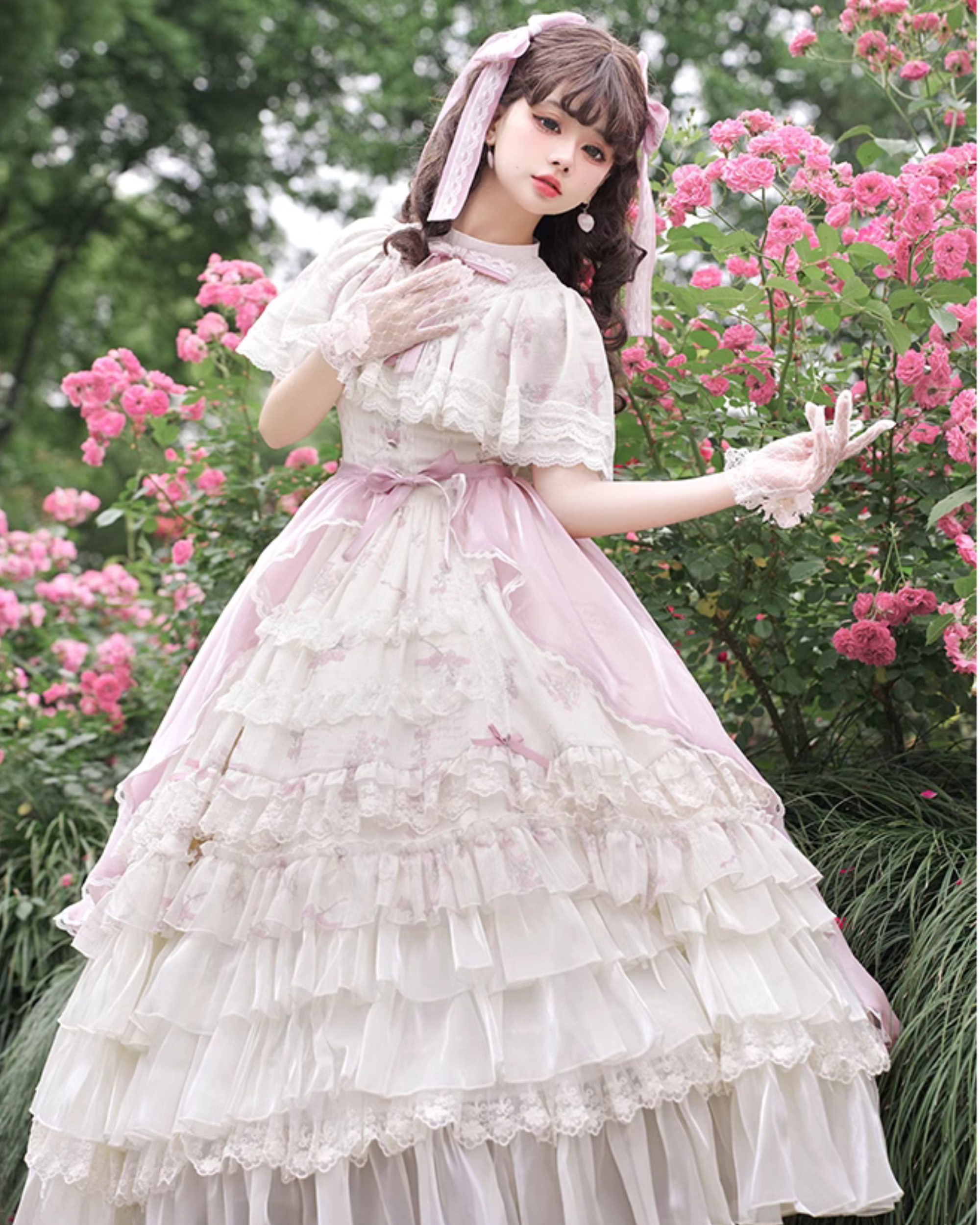 Edwardian クアドラプルリボンワンピース