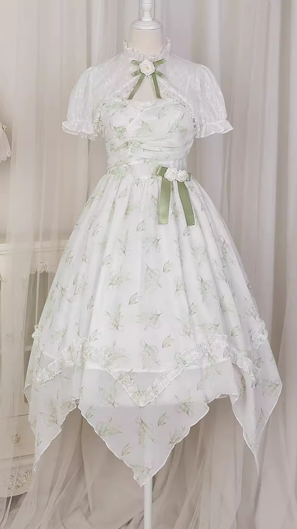 Lily of the valley 朝露のジャンパースカートとボレロ