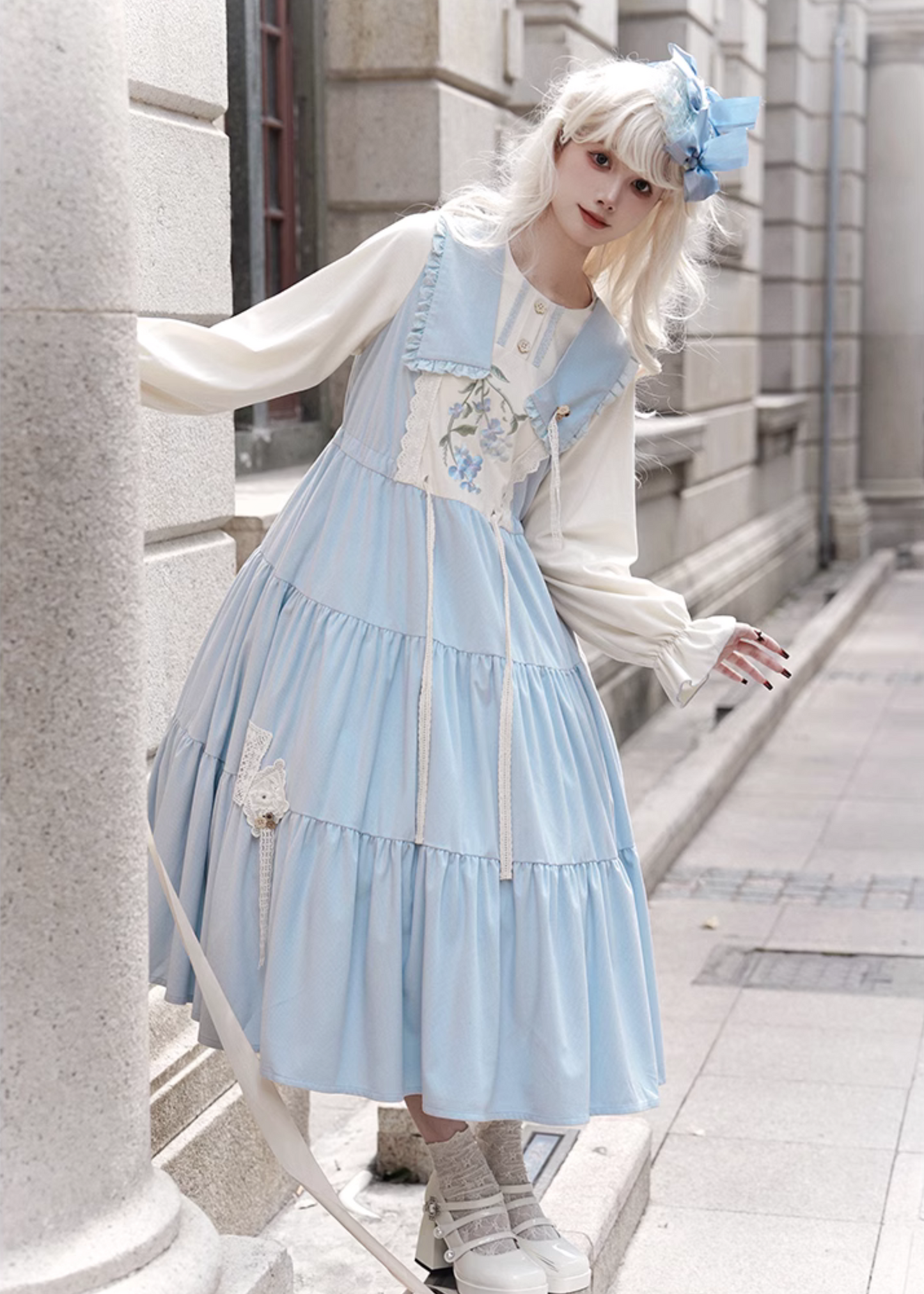 Myosotis Forget-me-not Layered Dress