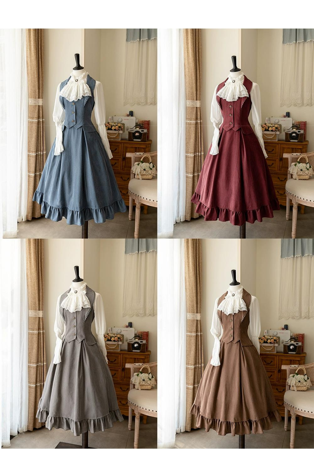 Misty Forest クラシカルベストとスカート 全４色