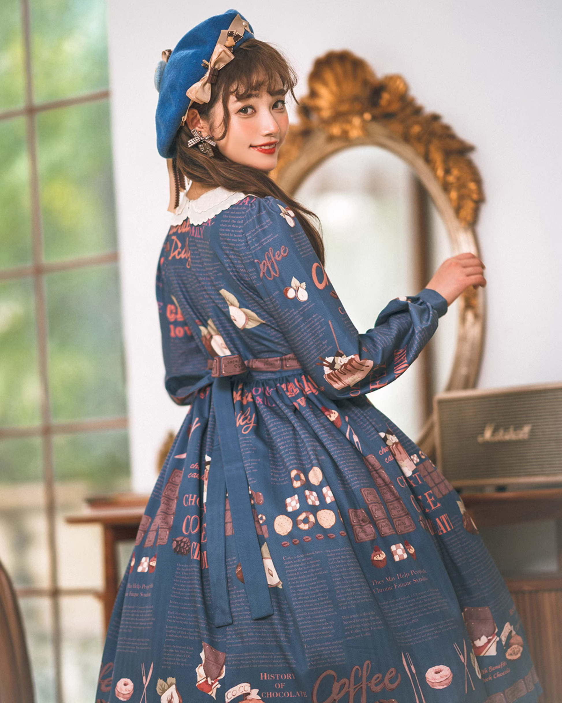 洋ロリ画像 キャンディードール 6 予約販売】Coffee Break チョコレートプリントワンピース – ロリータファッション通販RonRon