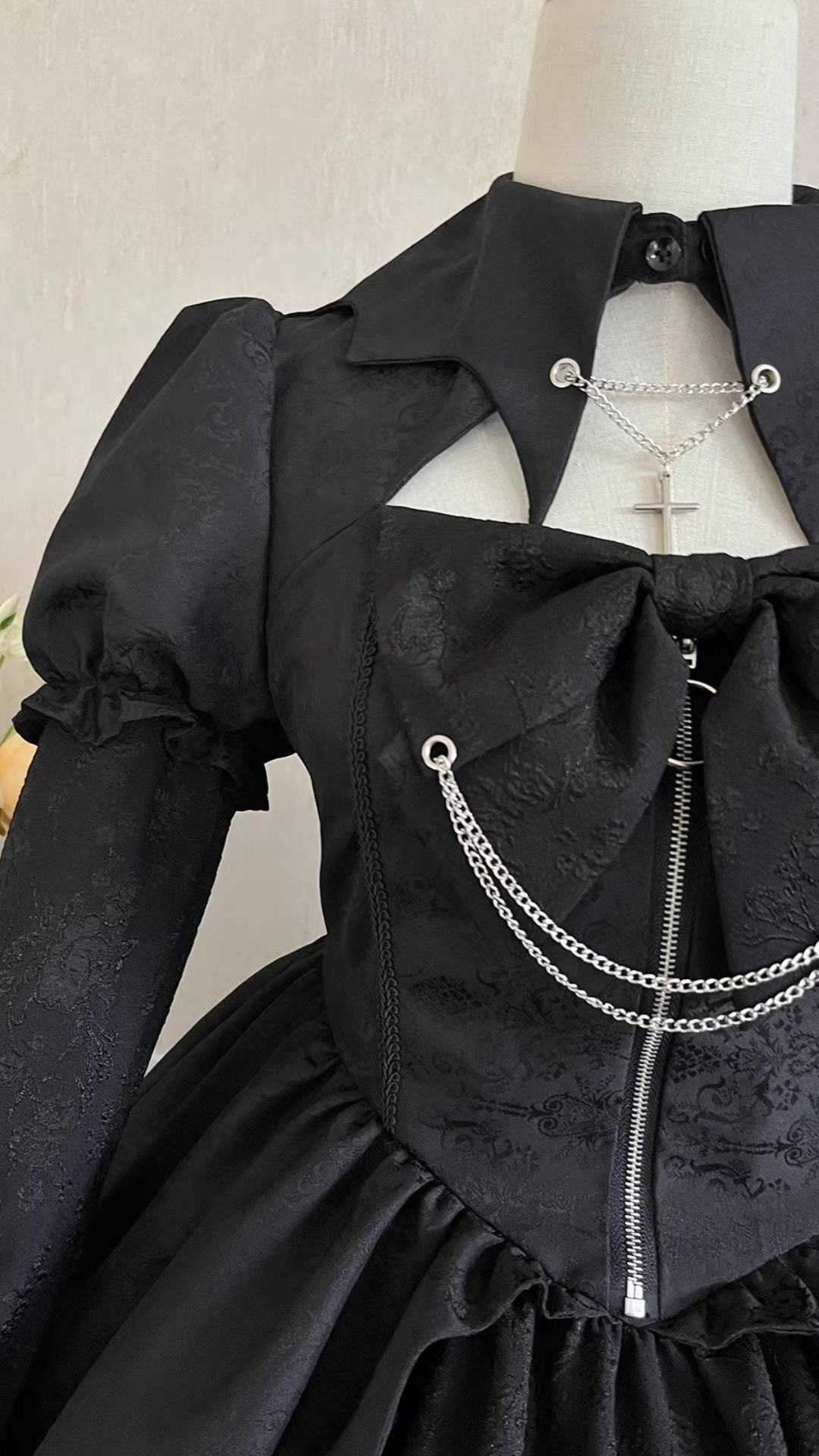 Black Rose Princess コウモリスカート長袖ワンピース