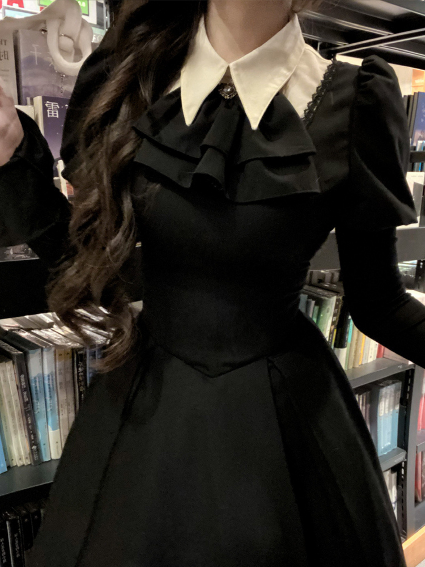 ハートカット切替 ゴシック ショート丈ワンピース