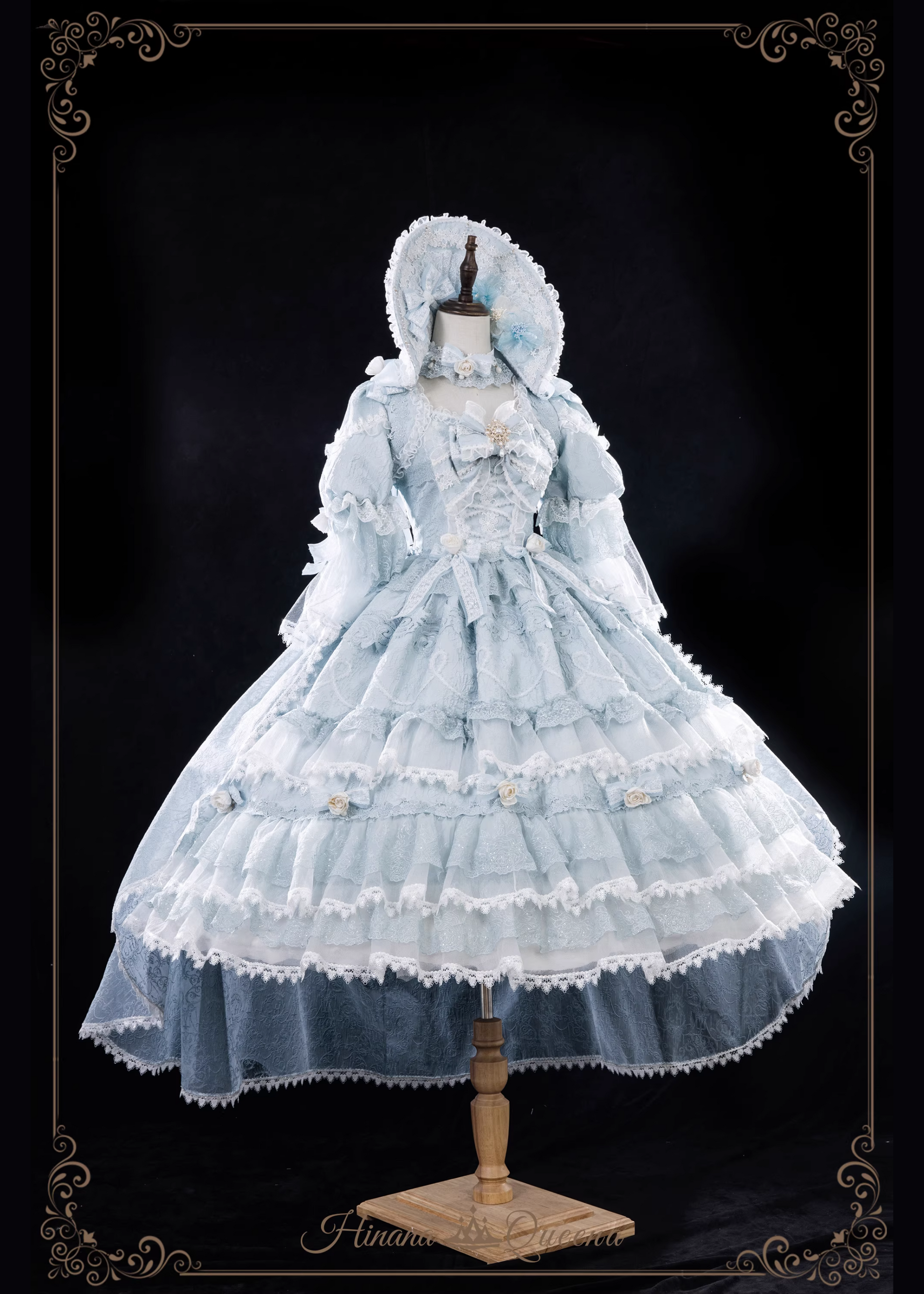 洋炉利 White Rose 3段フリル姫袖ドレス 単品・フルセット – ロリータファッション通販RonRon