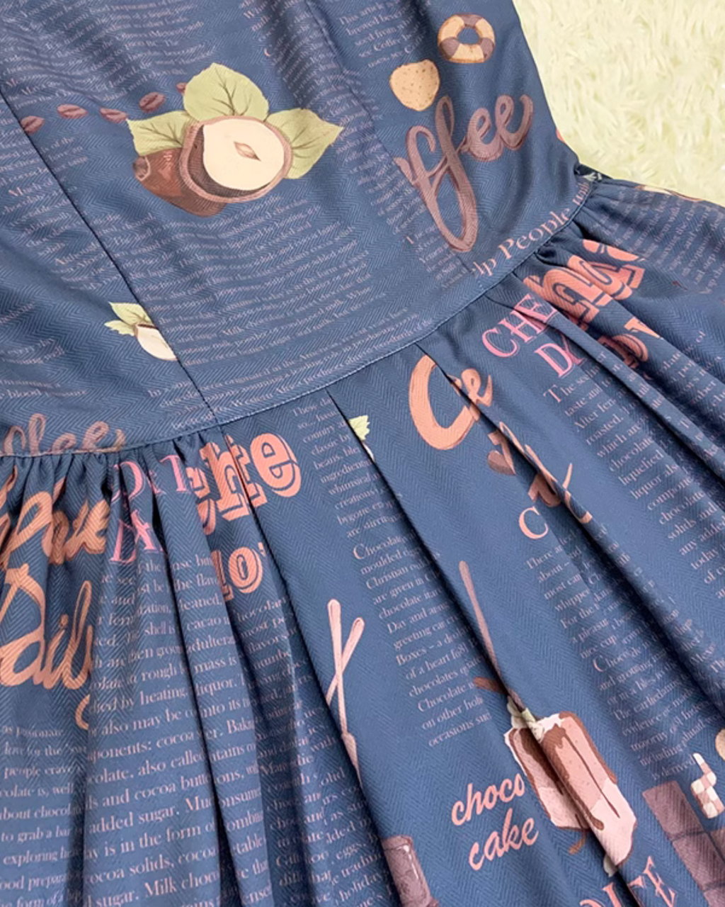 【予約販売】Coffee Break チョコレートプリントジャンパースカート