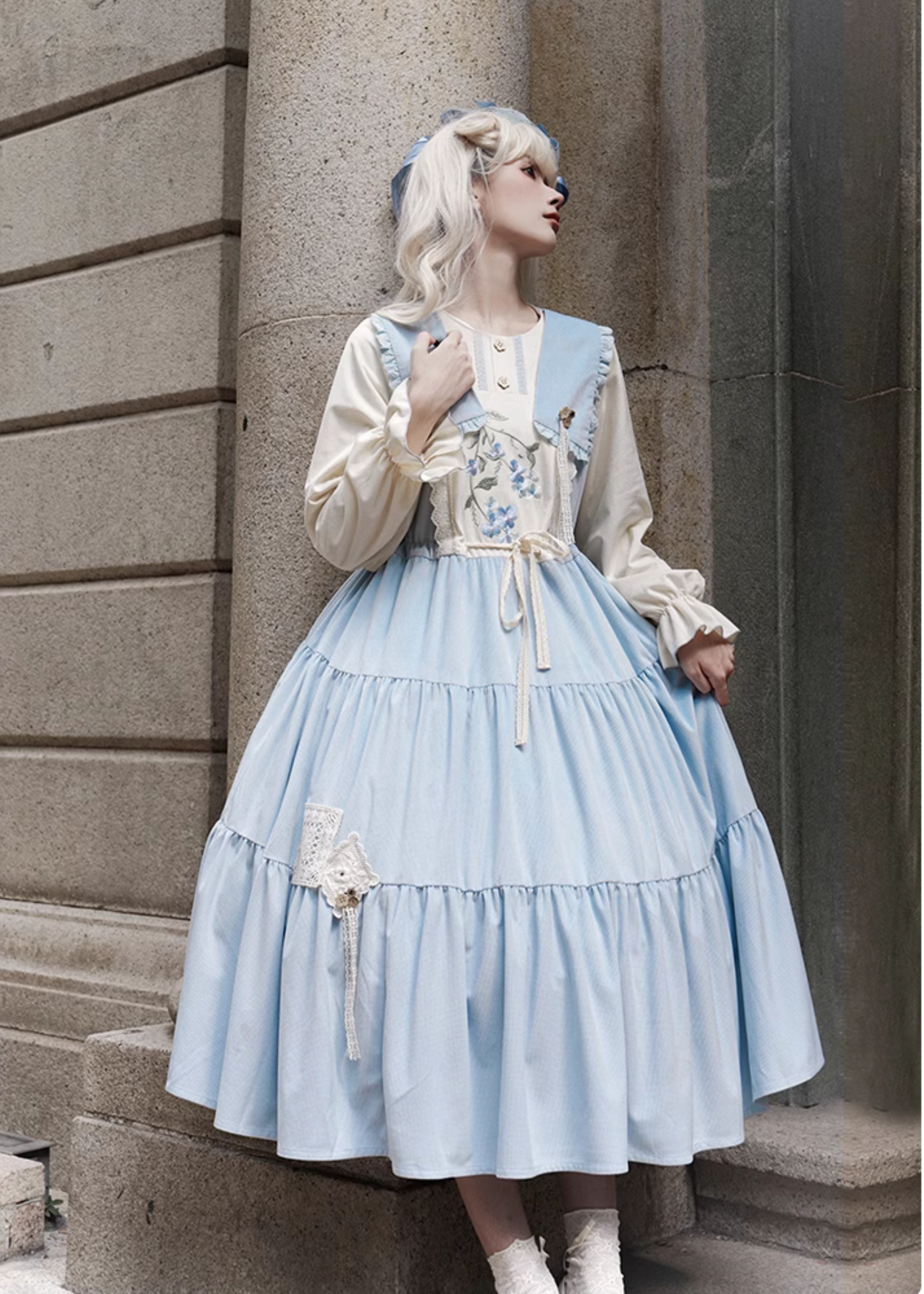 Myosotis Forget-me-not Layered Dress