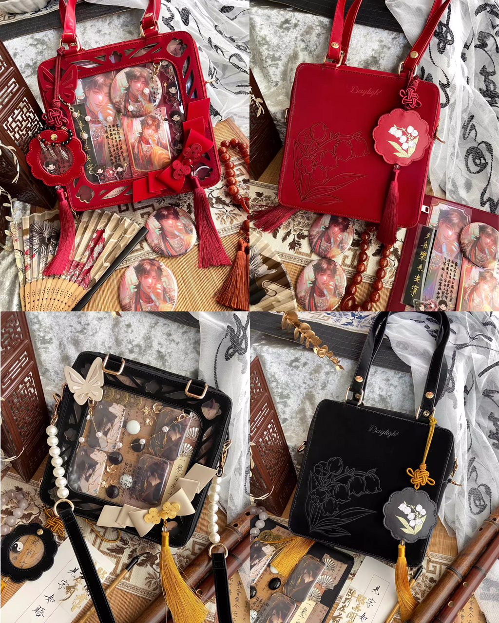 【一部予約販売】中華風 鈴蘭痛バッグ全6色