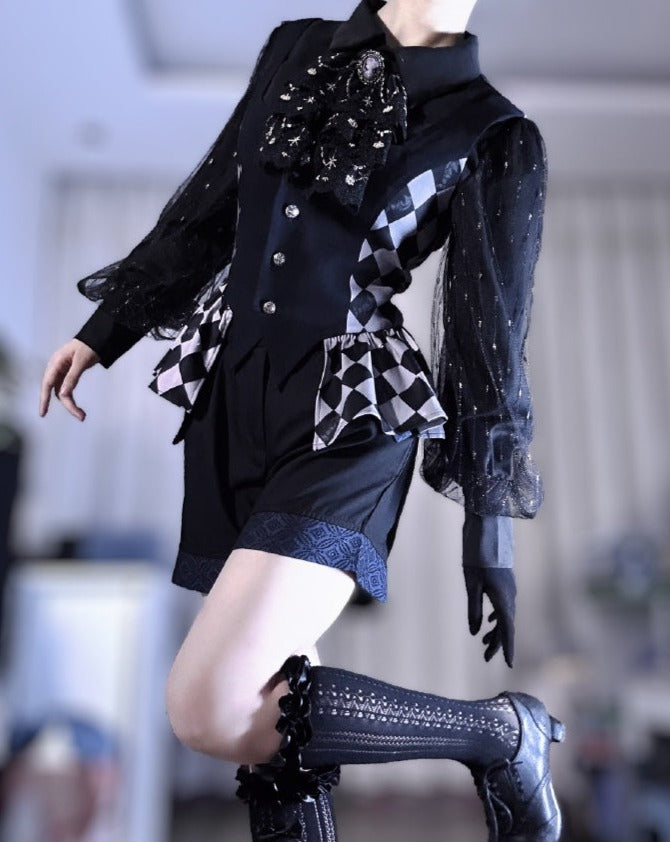 Gothic Circus Diamond Check Vest