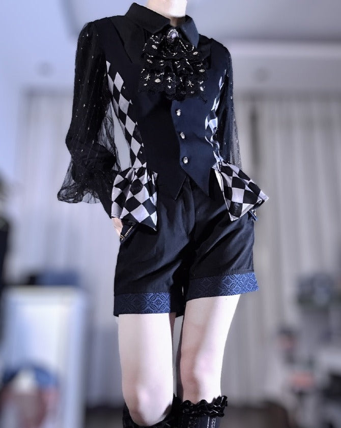 Gothic Circus Diamond Check Vest