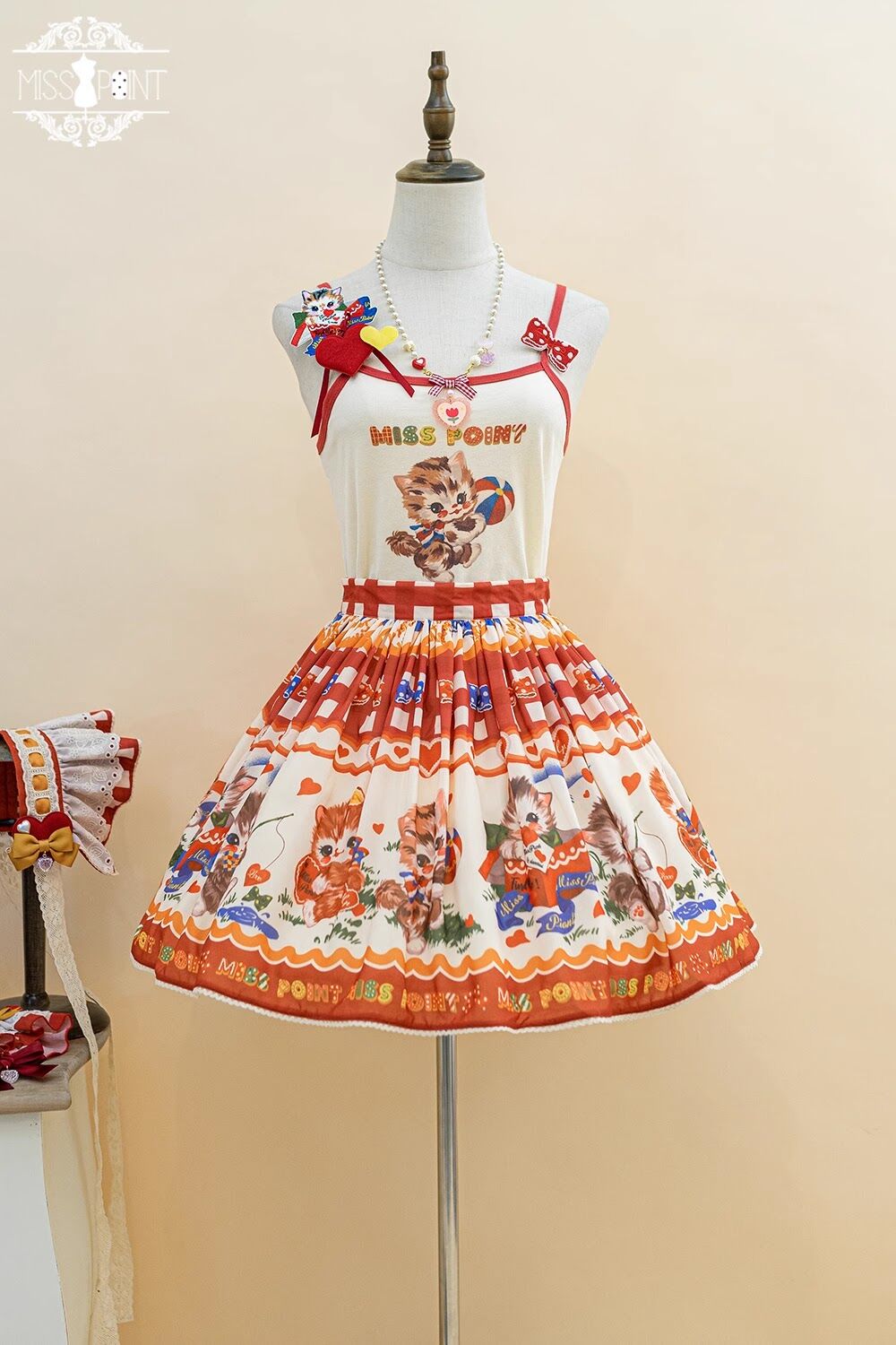 【予約販売】Sweet Kittyレトロミニスカート