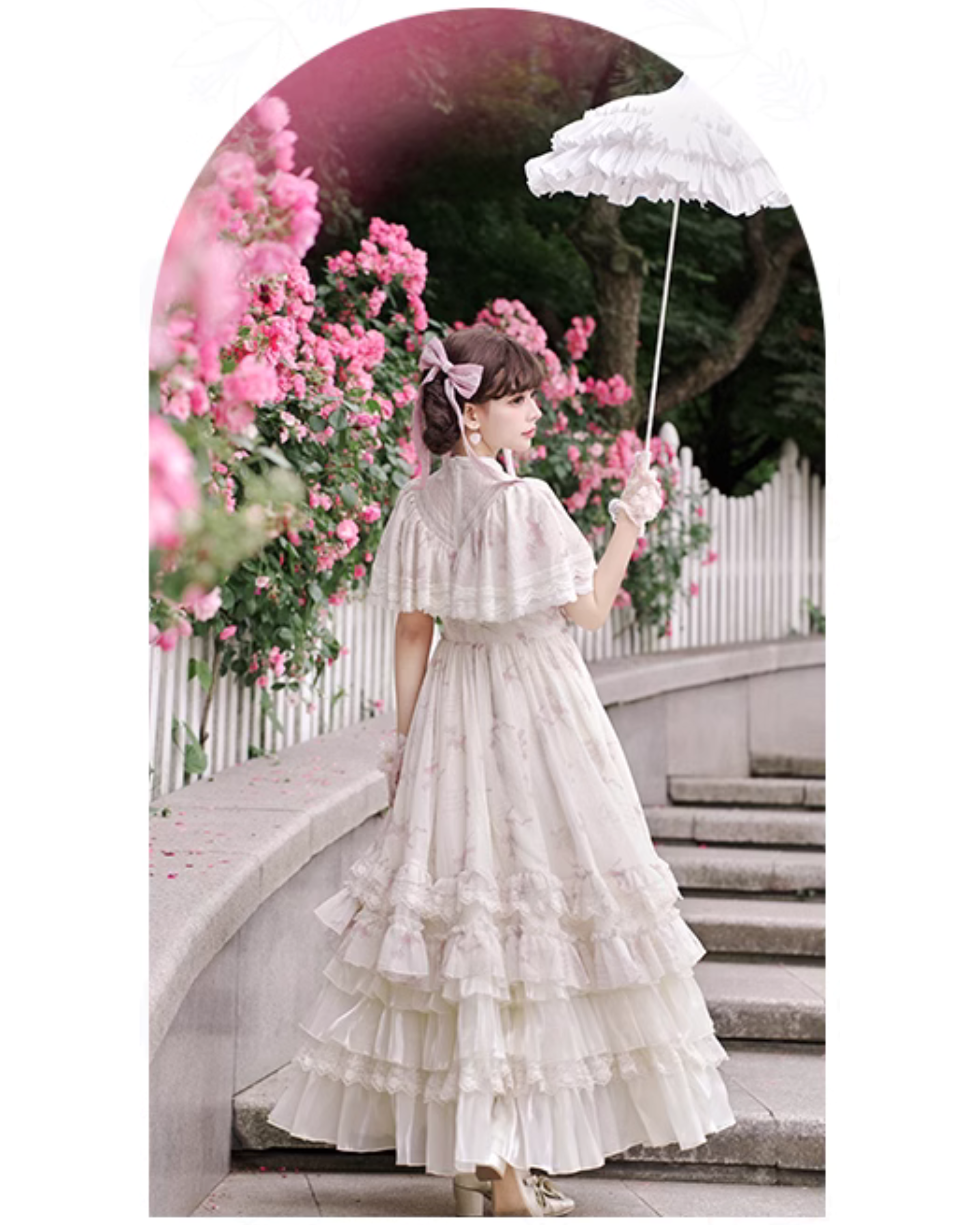Edwardian クアドラプルリボンワンピース