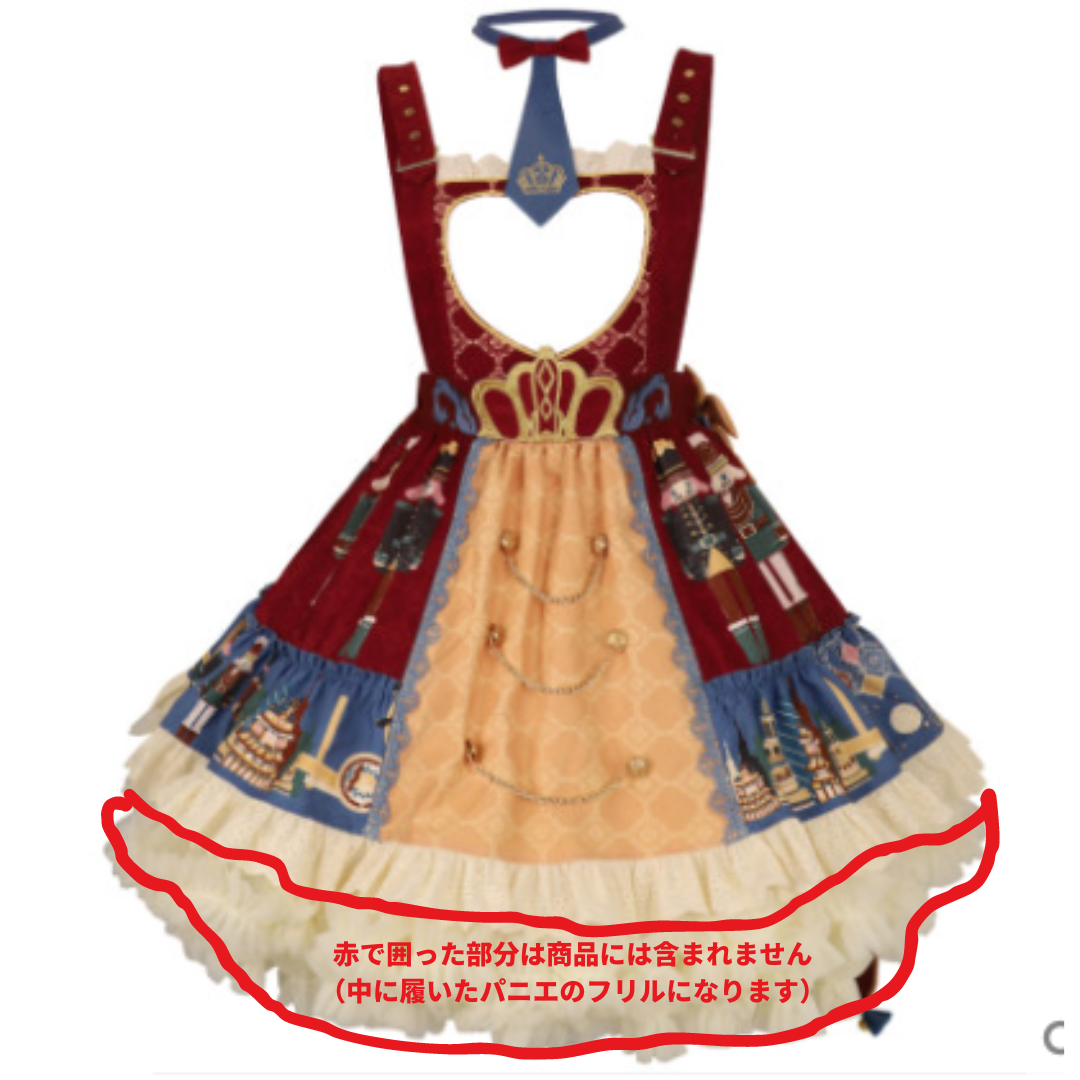 【予約販売】くるみ割り人形のクリスマスロリータジャンパースカート　お正月ロリータ