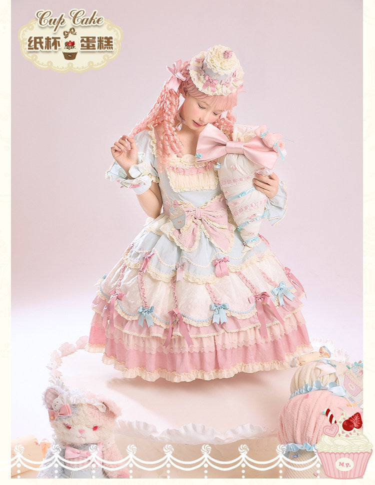 【受注予約1/26まで】Sweet Cup Cake レースとリボンのワンピース