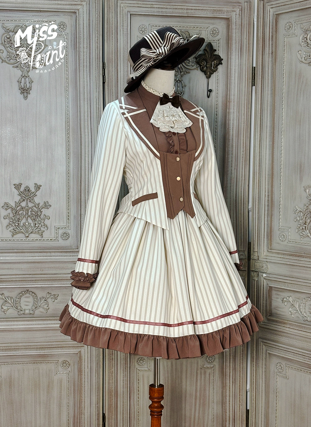【予約販売】Classic Chocolat Stripe ストライプショートジャケット