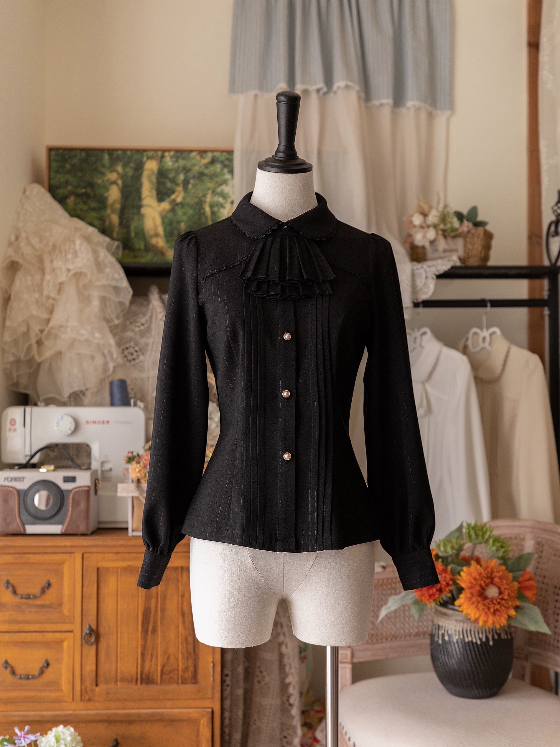 [Pre-order] Small Manor Classical Jabotai Blouse [Buy together for 20% off]