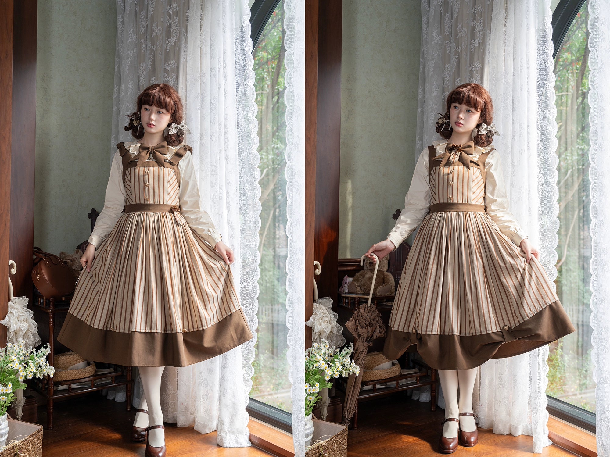 [Pre-orders available until 11/7] Twilight and Nightfall Striped Jumper Skirt