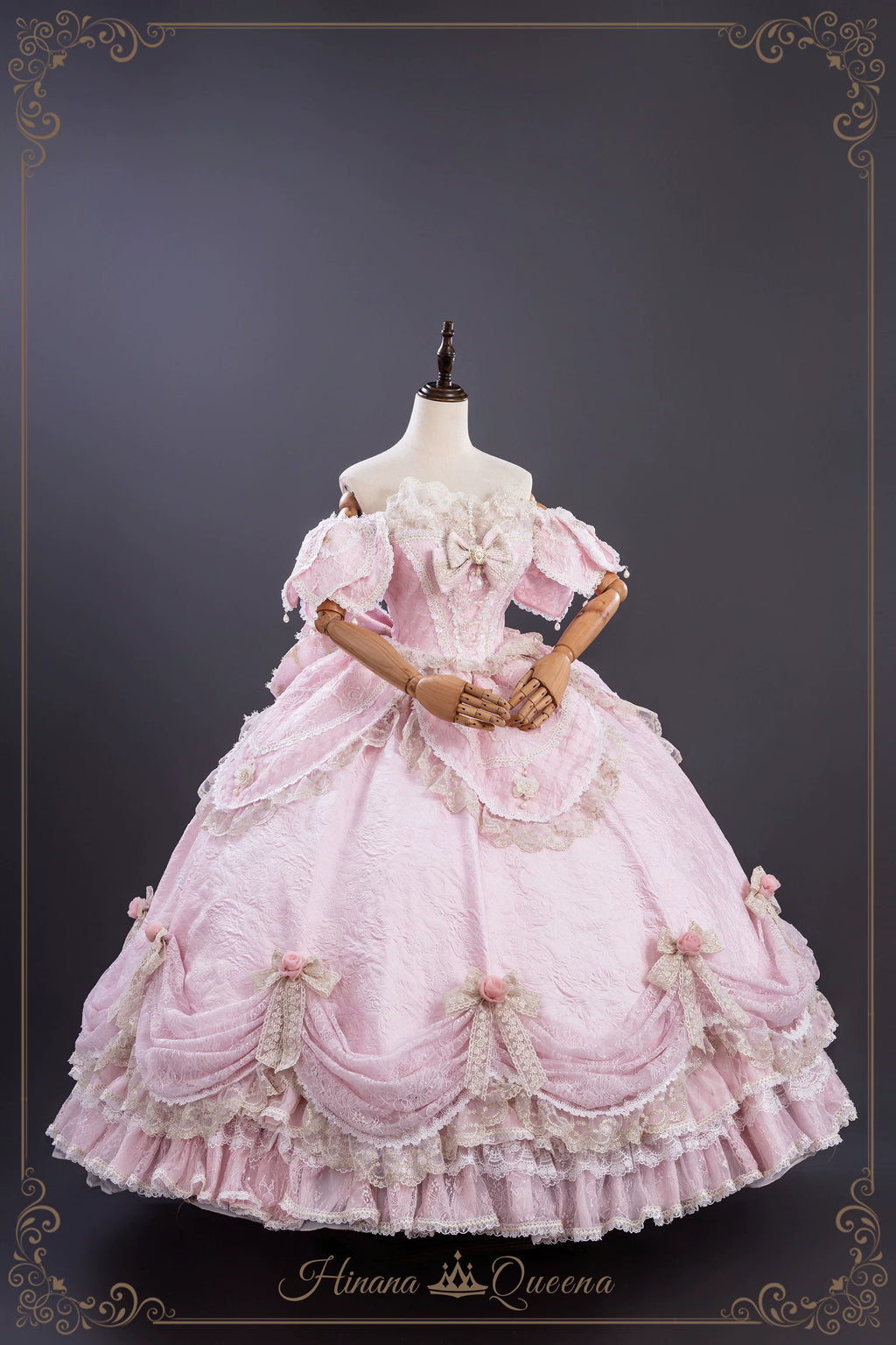 【受注予約9/16まで】With Bell プリンセスドレス ロング丈・ピンク