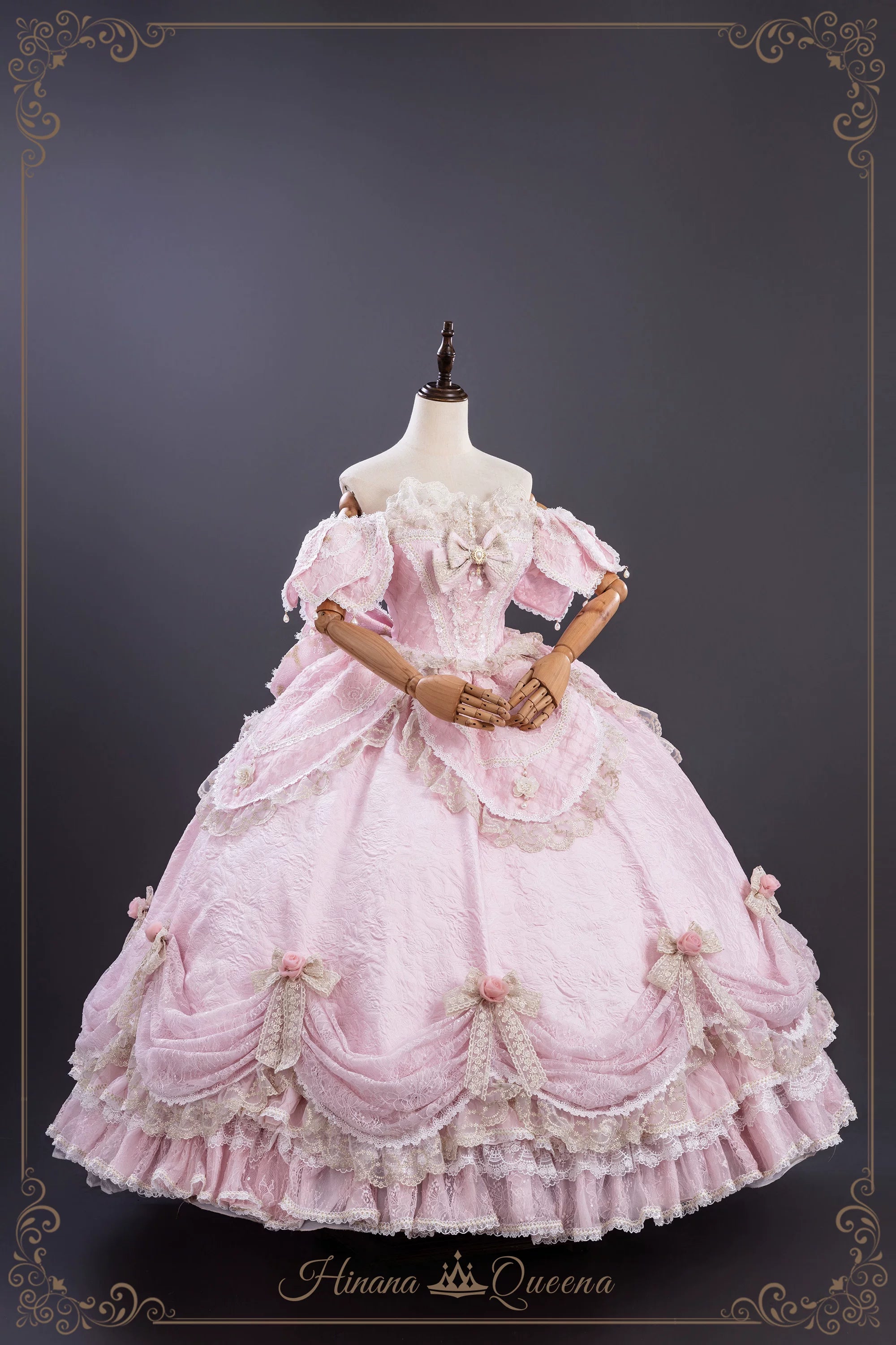 【受注予約9/16まで】With Bell プリンセスドレス ロング丈・ピンク