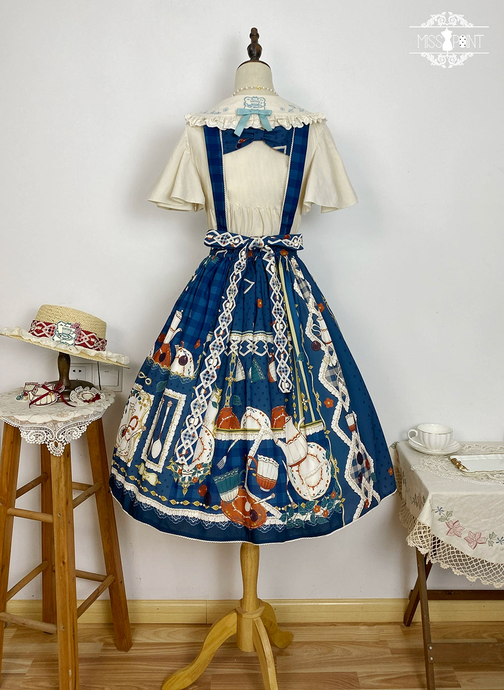 【予約販売】Picnic Tea Party 2wayサロペットスカート