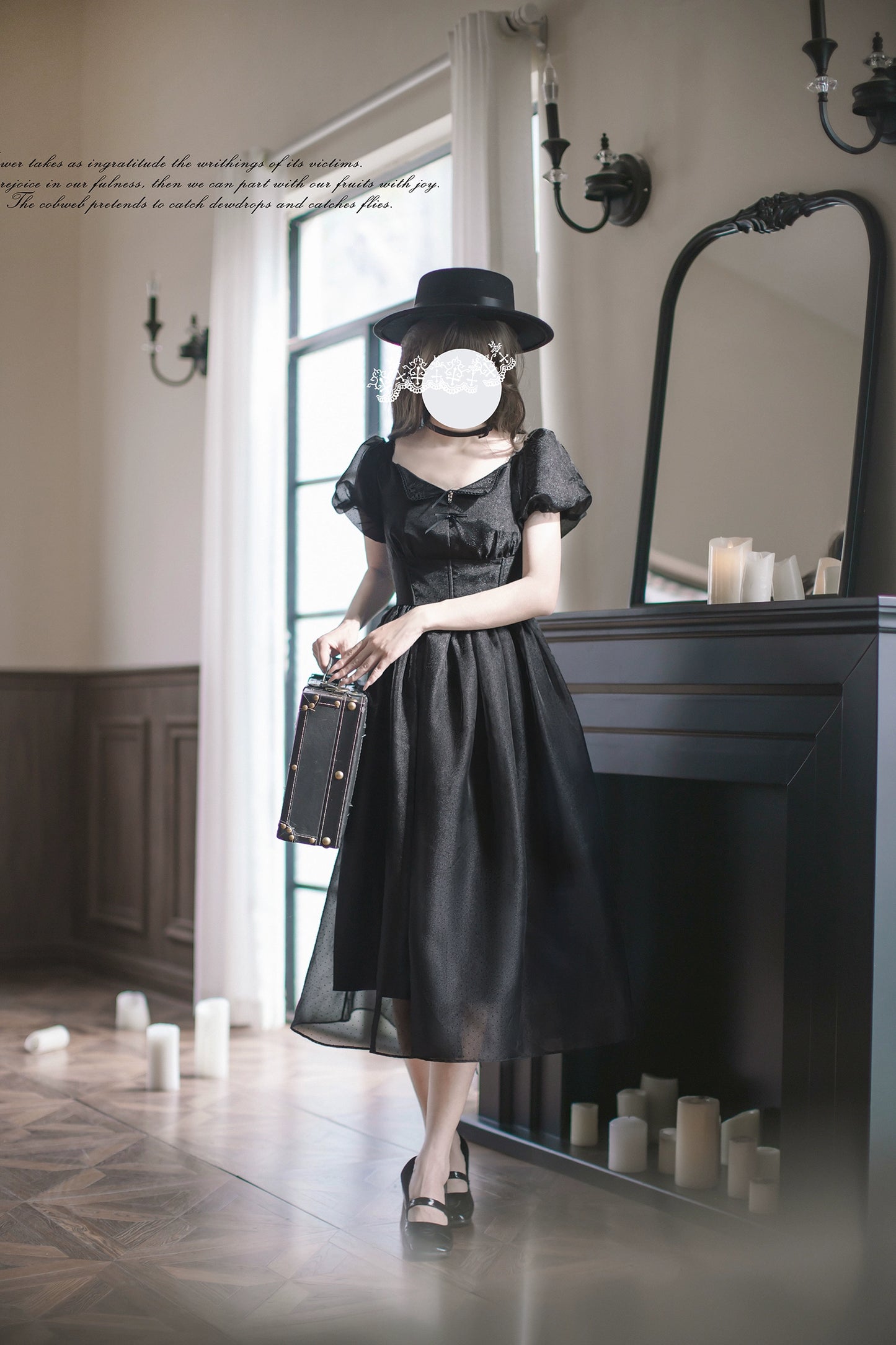 Eternal Nocturne French Retro Black Dress