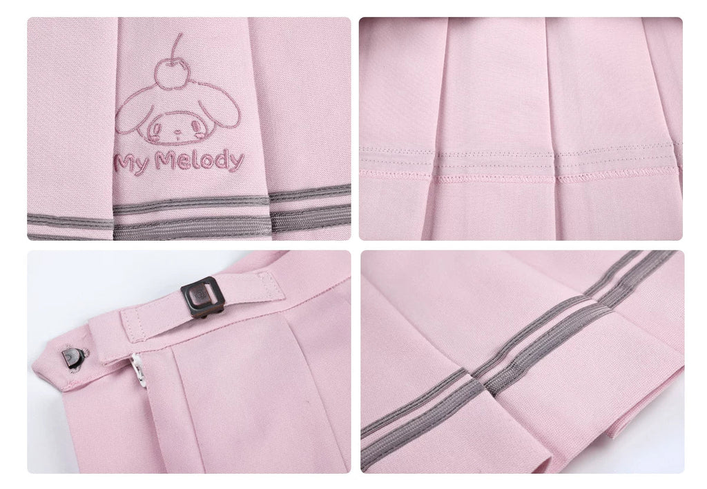 サンリオ マイメロディ 長袖セーラーシャツとスカートのセットアップ