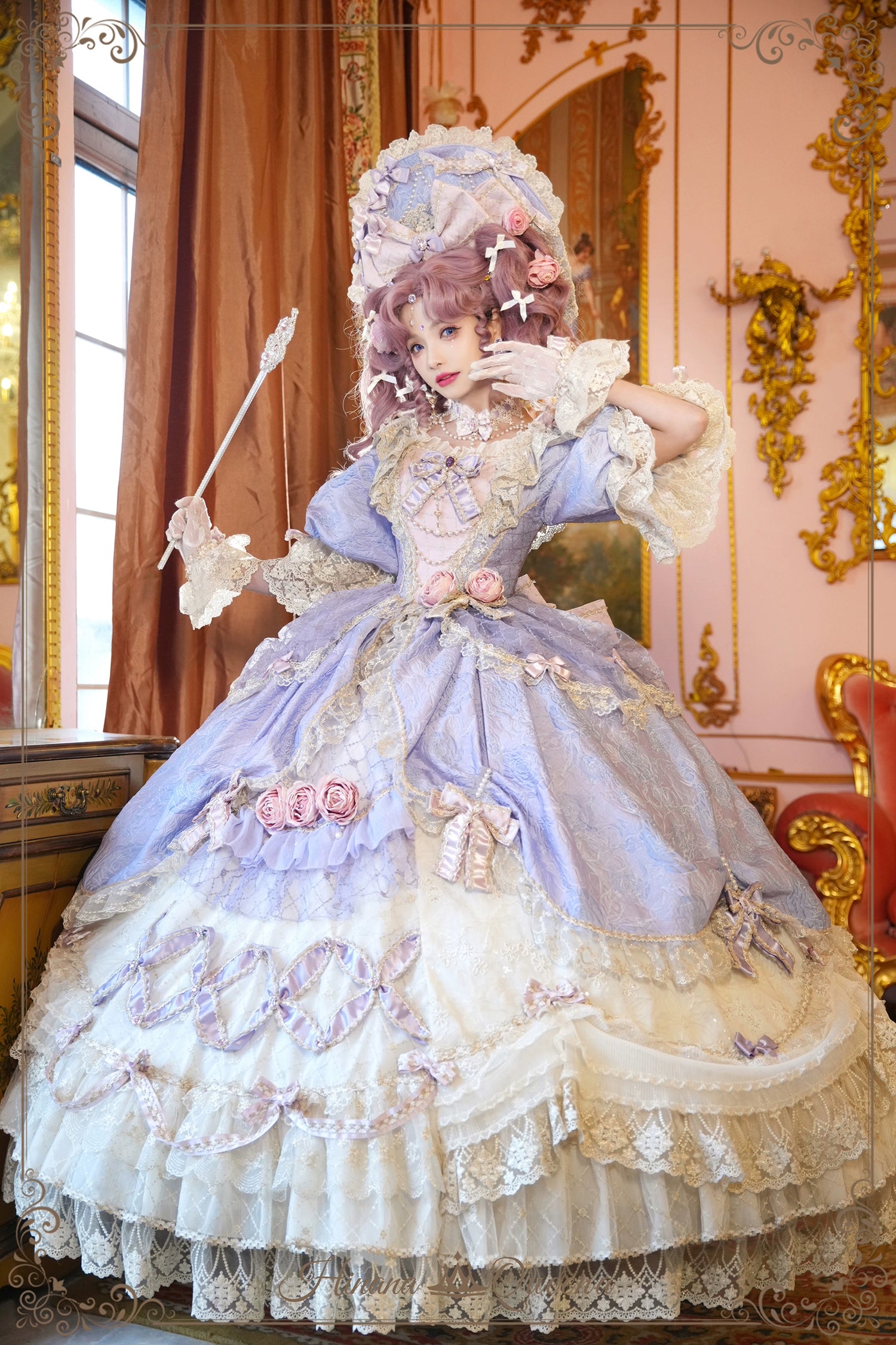 【受注予約6/26まで】Mirror Snow White プリンセスロングドレス・パープル