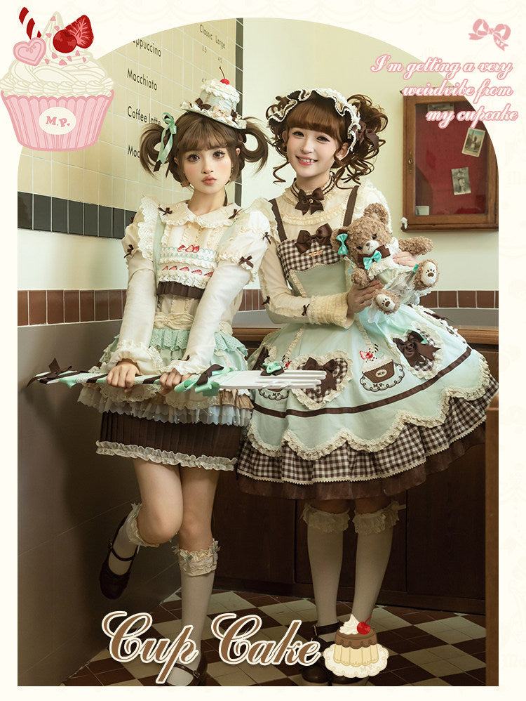 【受注予約1/26まで】Sweet Cup Cake ハートジャンパースカート