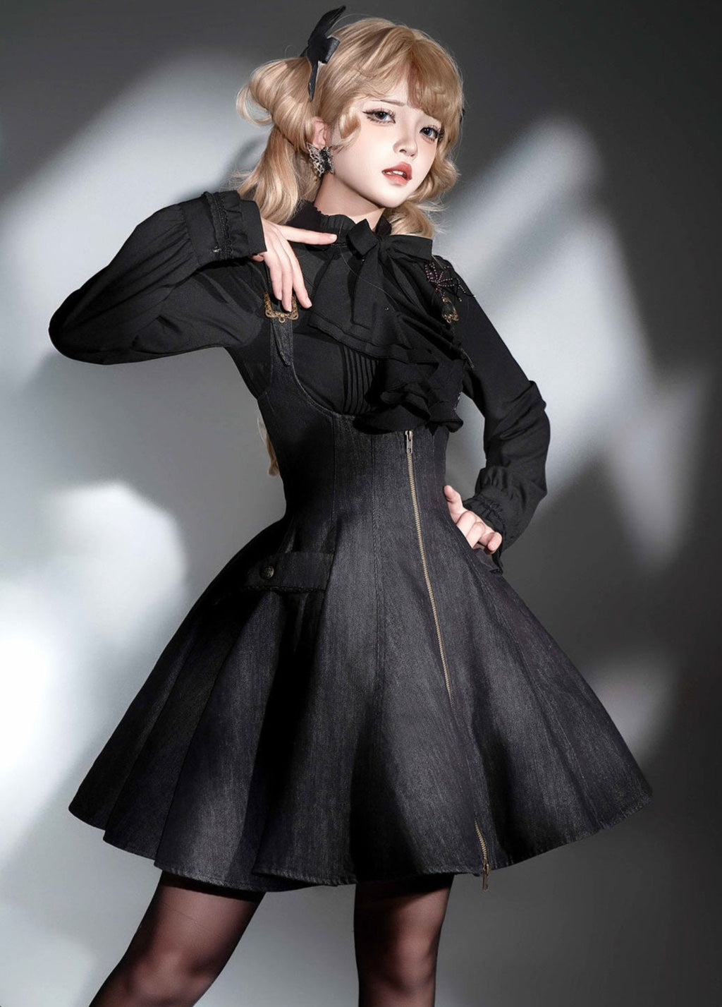 【受注予約3/10まで】Rose Heart ショート丈ジャンパースカート