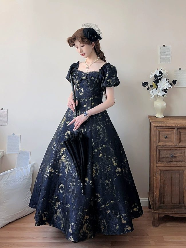 [Pre-orders available until 9/5] Brilliant Years Elegant foil-stamped long dress