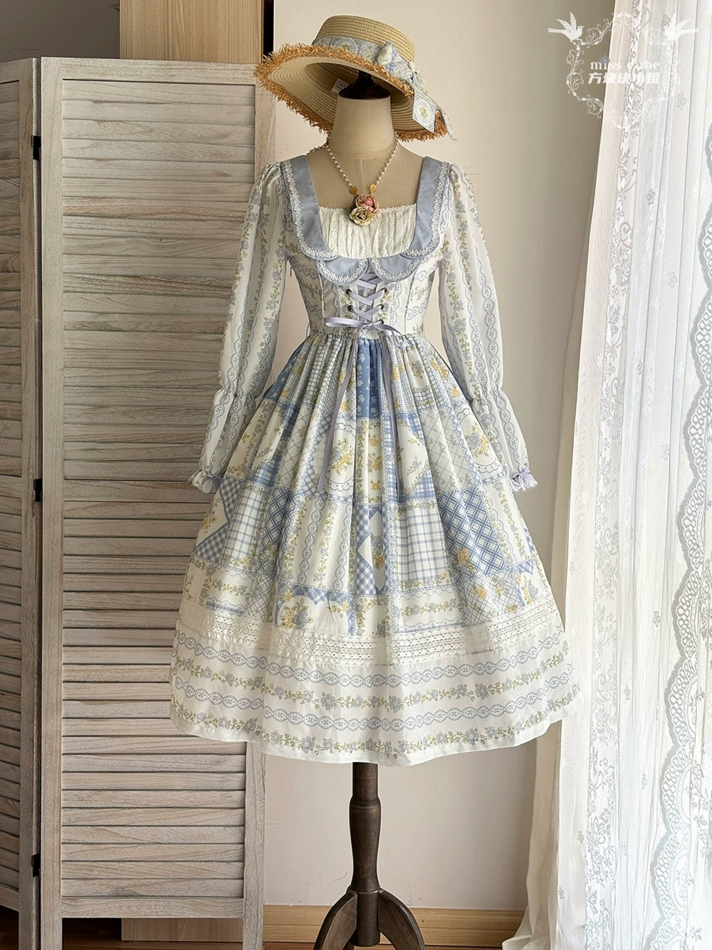 【予約販売】Pathwork Garden カントリー風長袖ワンピース