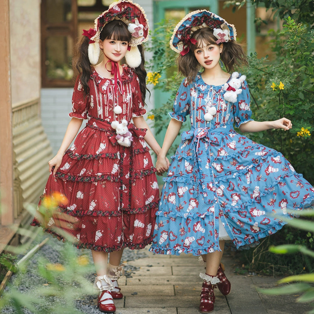 【予約販売】Sweet Berry Rabbit 半袖ワンピース