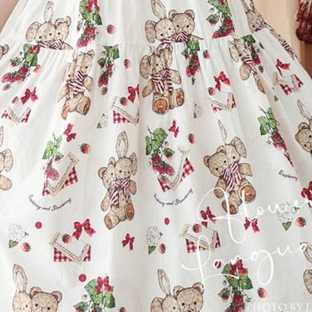 [Resale/Pre-orders available until 7/29] Camellia Berry Jumper Skirt, Simple Type, Short Length