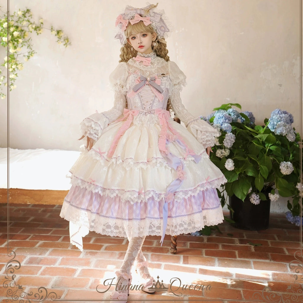 【再販・受注予約8/8まで】Dream Alice ラグジュアリーセットアップ／パープル／ショート丈