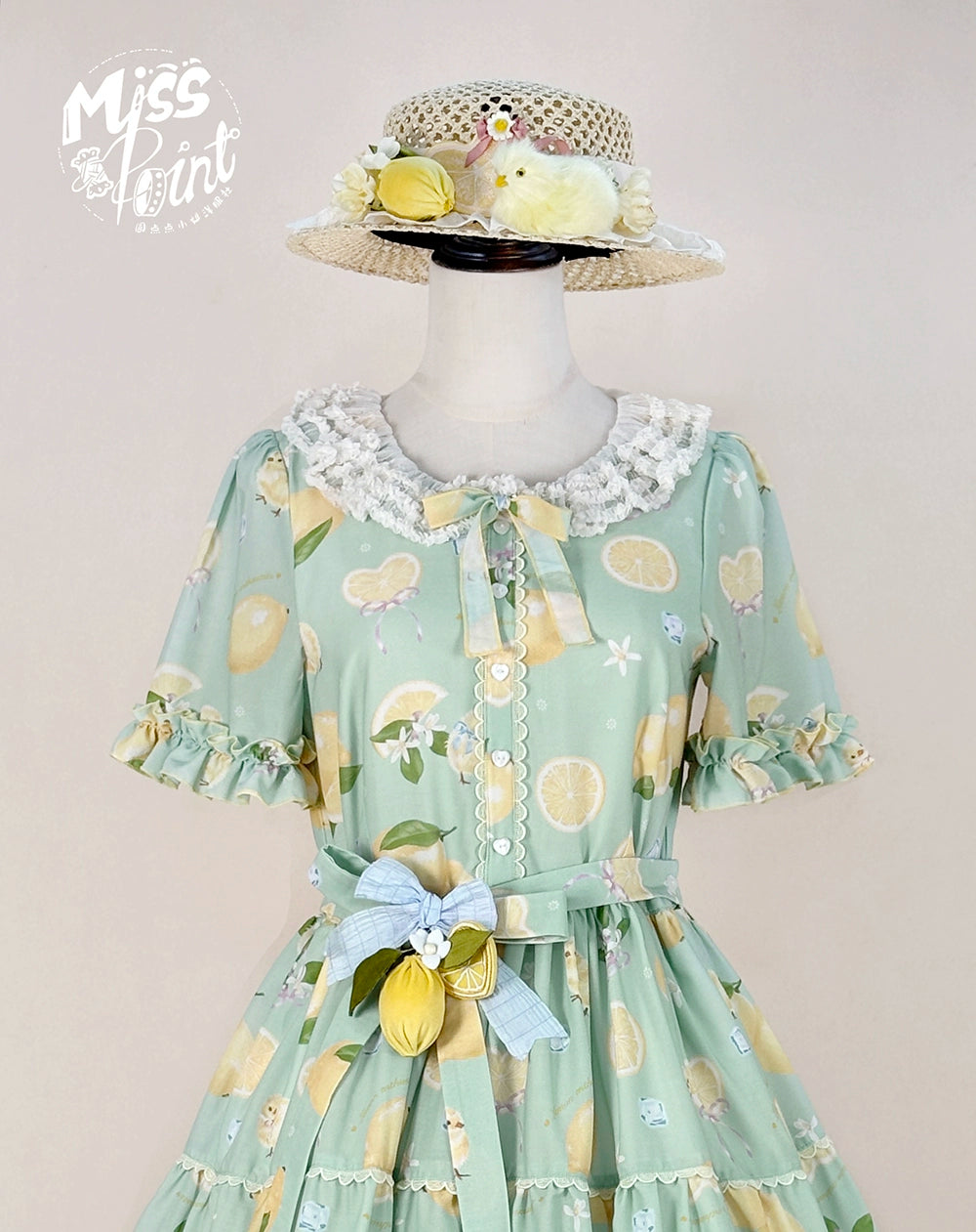【予約販売】Lemon Sweetie プリント半袖ワンピース・デイリータイプ