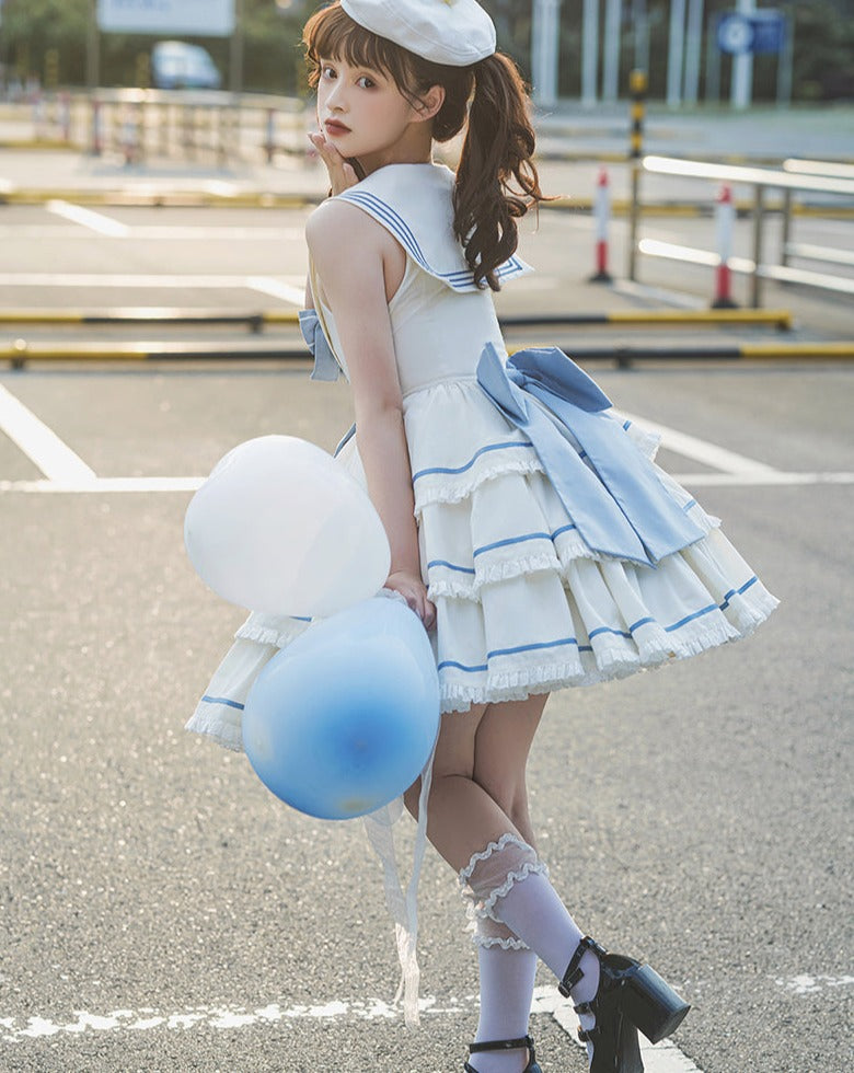 In the Sea Breeze marine style jumper skirt