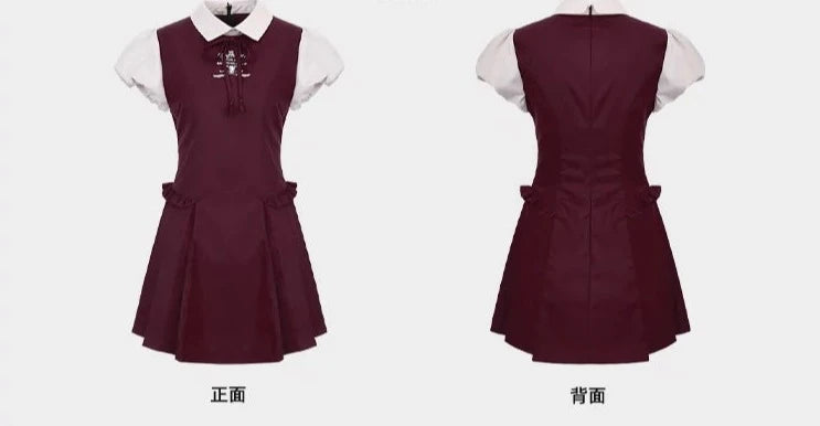 [Pre-order] Hogwarts School of Witchcraft and Wizardry Puff Sleeve Layered Dress